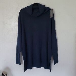 French Connection Tunic Turtleneck Sweater in Deep Teal Size 2XL